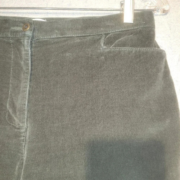 Northern Reflections Essential Charcoal Black Velour Corduroy Pants 10 Petite - Picture 2 of 5